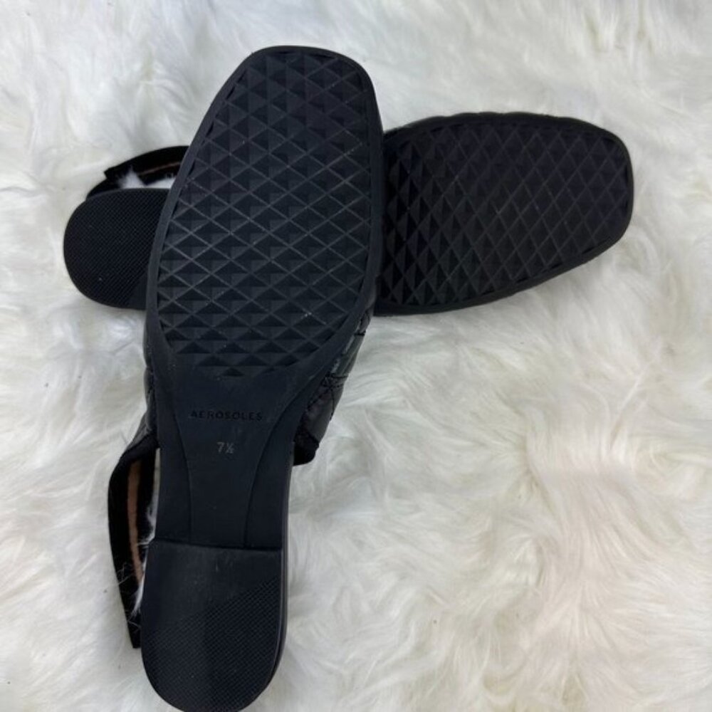 Aerosoles Catarina Quilted Slingback Flat in Black Quilted Leather - Picture 8 of 8